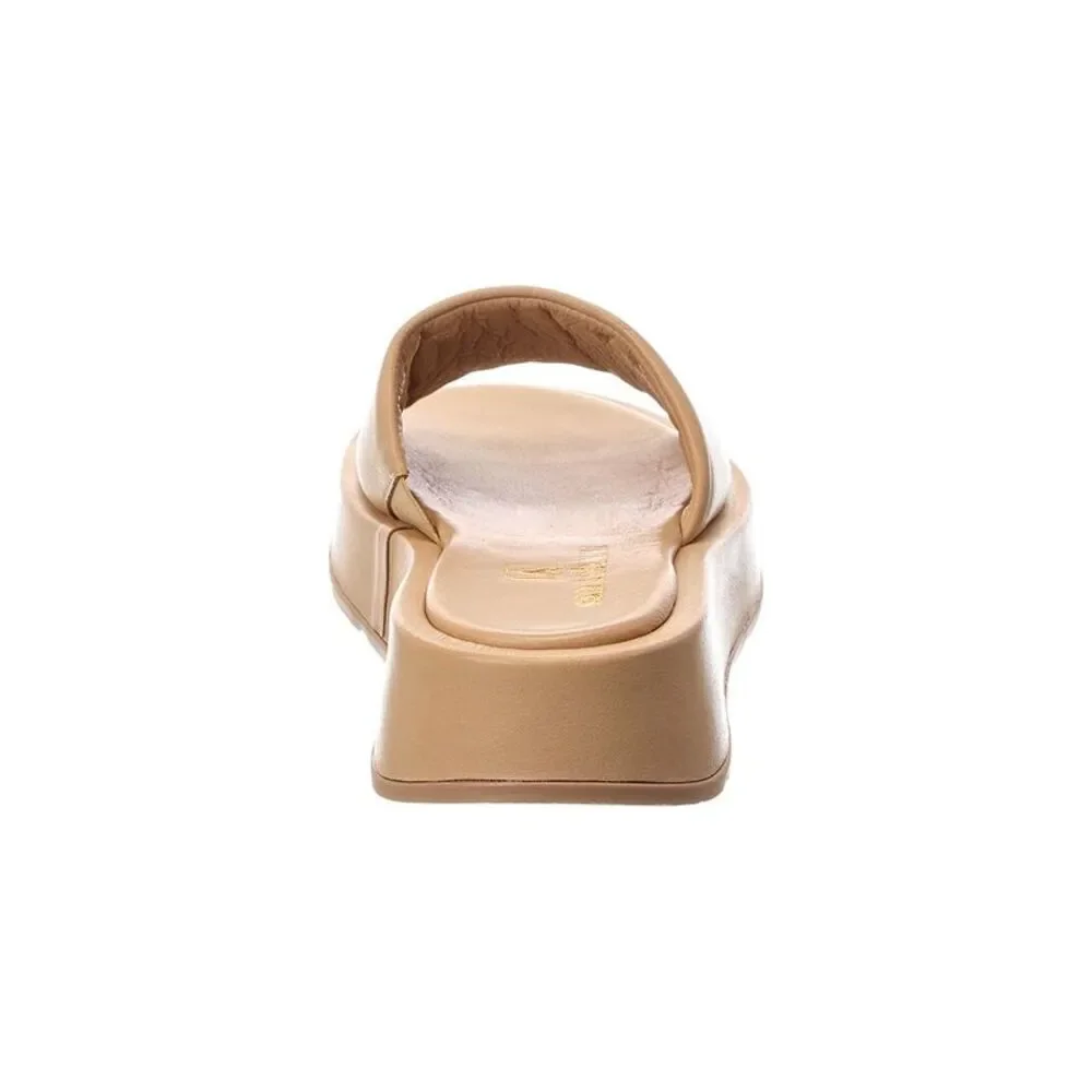 La Canadienne Audi Leather Platform Sandal, Brown